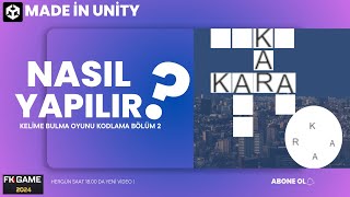 Unity Dersleri C Lessons Kelime Oyunu Level1 Kodlama Part II Fonksiyon True False SetActive [upl. by Bolan]