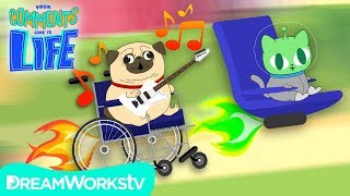 Singing Pug Races Space Cat  YOUR COMMENTS COME TO LIFE [upl. by Yknarf]