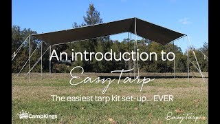 Easy Tarp Camping SetUp  Easiest Ever tarpaulin kit [upl. by Cadel542]