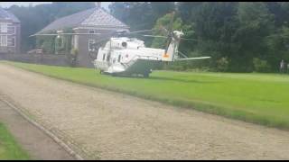 Departure NH90 from a garden in the city of Almelo netherlands [upl. by Sauls]