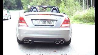 Mercedes SLK 55 AMG exhaust sound MUST hear [upl. by Anitsenre46]