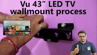 Hindi  Vu 43” LED TV wall mount process [upl. by Edyaj]