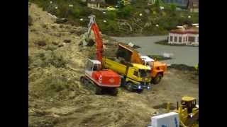 BIG RC CONSTUCTION ZONE RC WHEEL LOADER RC ExCAVATOR NICE RC TIPPER [upl. by Tryck53]