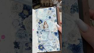 ASMR journal pastel blue🦋🩵🫐asmr journaling journal scrapbooking fyp diy journalwithme [upl. by Llednohs744]