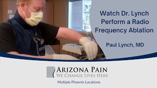 Watch Dr Lynch Perform a Radio Frequency Ablation  Live [upl. by Kapeed]