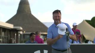 Thierry Vallet Wednesday Ceremonial Opening Tee Shot amp Interview 2022 AfrAsia Bank Mauritius Open [upl. by Nnylaf]