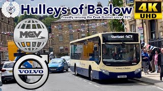 Hulleys Of Baslow 257 Peak District Bakewell to Sheffield via Eyam Bamford MCV eVoRa Volvo B8RLE [upl. by Alison]