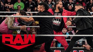 Jey and Jimmy Uso repel a Bloodline sneak attack Raw highlights Oct 28 2024 [upl. by Boor892]