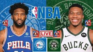 Philadelphia 76ers vs Milwaukee Bucks  NBA Live Scoreboard 2023 [upl. by Velma]