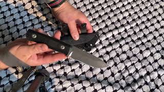 Lion Steel Bushcraft B40 Black LSTB40GBK Armatus Carry ARCHITECT SHEATH [upl. by Ayenat956]