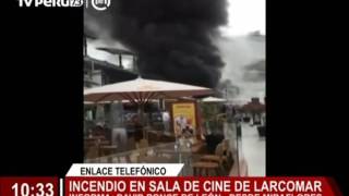 Miraflores reportan incendio en sala de cine en Larcomar [upl. by Fasta]