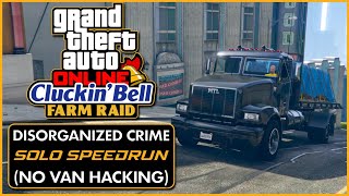 Disorganized Crime Solo Speedrun NO Hacking Vans Cluckin Bell Prep 100 Stealth [upl. by Oeram]