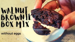 How to make Betty Crocker Walnut Brownie mix without eggs [upl. by Sidnee]