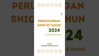 Peruntungan shio 2024 part 2 Kambing Monyet Ayam [upl. by Allekram]