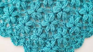 How to Crochet Triangle Shawl  Easy Crochet Knitting Shawl Pattern For Beginners  Crochet Shawl [upl. by Enomahs]