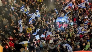 Israeli police jostle antigovernment protesters in Tel Aviv  AFP [upl. by Chrystal74]