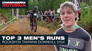 ROCKSHOX TANIWHA DOWNHILL 2024 TOP 3 MENS RUNS [upl. by Nosyerg]