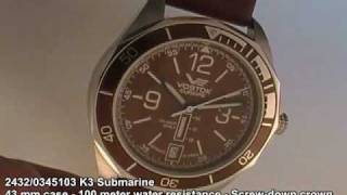 VostokEurope K3 Submarine Russian Watch 24320345103 [upl. by Brookner918]