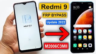 Redmi 9 FRP Bypass Latest Security 2022  Redmi 9 M2006C3MII Google Lock Unlock MIUI 12 Without PC [upl. by Rezzani]