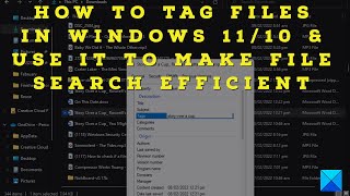 Windows 11 Tag files with free tagging software Tagging for Windows [upl. by Rhiana]