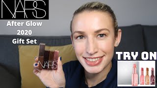 NARS After Glow Lip Balm Set  TRY ON [upl. by Minnie]