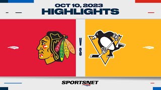 NHL Highlights  Blackhawks vs Penguins  October 10 2023 [upl. by Ennis]