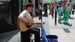 Padraig Cahill Sings High amp Dry by Radiohead live on Grafton Street Dublin Fantastic cover Nailed it [upl. by Lleruj984]