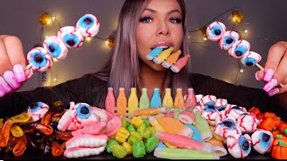 ASMR NIKLNIPS WAX BOTTLES CANDY DRINKS JELLY EYEBALLS MONSTER BOOGERS JELLY TEETH MUKBANG 먹방 [upl. by Roberta]