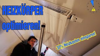 Heizkörper richtig reinigen Vorlauftemperatur reduzieren Energie sparen Bürste und Sauger Wärmepumpe [upl. by Altheta909]