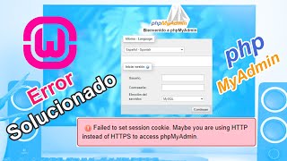 error fallo de sesión en mysql  wampserver Failed to set session cookie Tutorial [upl. by Uahsoj18]