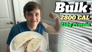 Full Day Of BULKING  2800 CALORIES 210g PROTEIN [upl. by Malachy]