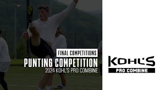 2024 Pro Combine  Punt Competition Finals  Kohls Kicking Camps [upl. by Klug]