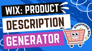 Using The Wix Store AI Product Description Generator [upl. by Asiilanna996]