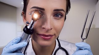 ASMR Deutsch Ohrreinigung 👩‍⚕️ Ear Cleaning  OhrenArzt Roleplay Flüstern amp Soft Spoken German [upl. by Anelrats]