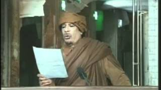 Aljamahiriya TV Libya  Muammar Al Gaddafis big full speech February 2011 Tripoli [upl. by Reiner]