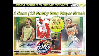 2024 Topps Chrome Tennis 1 Case 12 Box Player Break 5 eBay 091924 [upl. by Cuyler]