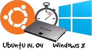 Ubuntu 1404 VS Windows 8 Boot Up and Shutdown with a Samsung 840 Evo 120GB SSD [upl. by Naud]