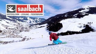 So ist das Skifahren im Skicircus Saalbach Hinterglemm Leogang Fieberbrunn [upl. by Norwood]