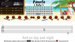 How to play  Pamela Toto  Tutorial  Karaoke  Chords  Score  Cover [upl. by Adne]