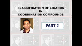 Part 2 Classification of Ligands Coordination Chemistry for CSIR NET GATE IIT JAMBARCTIFR [upl. by Aseret]