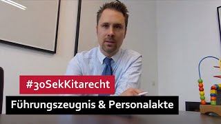 30SekKitarecht Folge 1 Gehört das erweiterte Führungszeugnis in die Personalakte [upl. by Attenol]