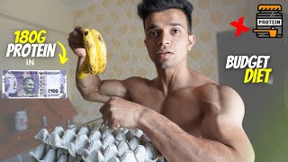 180G Protein Budget Diet Plan in 100 RS  Budget Full Day Of Eating [upl. by Melany]