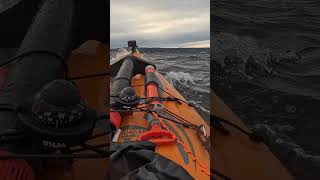 Heavy waves in slow motion  sea kayaking with Advanced Elements Airfusion EVO kayak [upl. by Assilla]