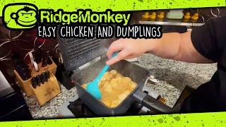 Van life Cooking  RidgeMonkey Connect Deep Pan amp Griddle XL  Easy Chicken amp Dumplings [upl. by Fugazy]