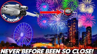 Fireworks 🎉 Amazing Colorful Drone Footage 🚁 Chicago Navy Pier and Space Needle [upl. by Garnette]