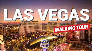 Las Vegas Strip Walking Tour  2024  4K 60fps [upl. by Modla136]