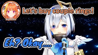 Kanata and Coco Bought Couple Rings Hololive [upl. by Tnerb]