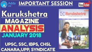 Kurukshetra Magazine Analysis January 2018 For UPSCSSC CHSLCGL MTS BANK [upl. by Ainesey]