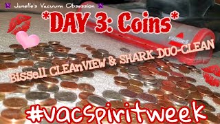 vacspiritweek DAY 3 🪙 COINS FT BISSELL CLEANVIEW SHARK DUOCLEAN METAL WAND CLINKS BRUSHROLL [upl. by Erny]