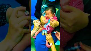 Cutebaby 🧚 Baby injection push vedio 😱 baby babyinjection shots [upl. by Aisan459]